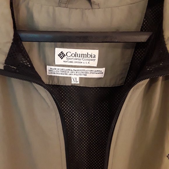 COLUMBIA sleeveless vest light green A/XL full zipper front 2 front zippered poc - Picture 2 of 9